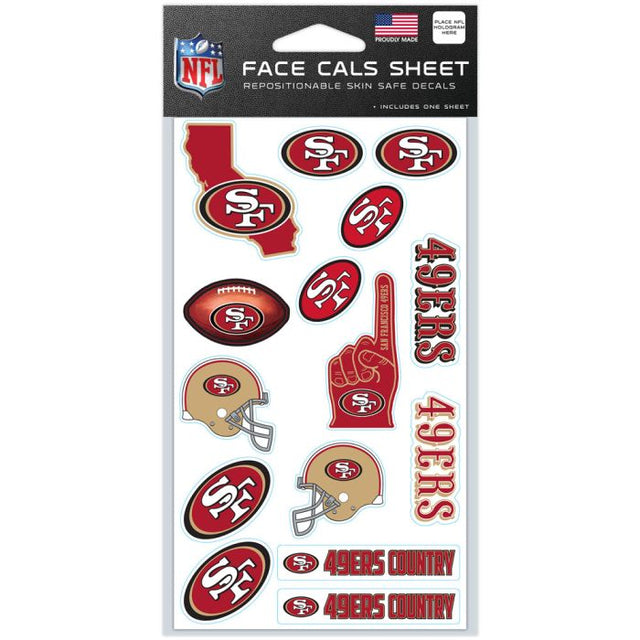 San Francisco 49ers Face Cals 4" x 7"