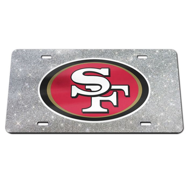 Matrículas clásicas de acrílico con fondo brillante de los San Francisco 49ers
