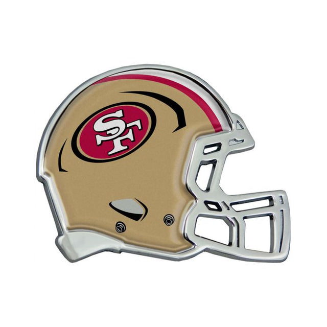 Emblema de metal cromado abovedado para casco de los San Francisco 49ers