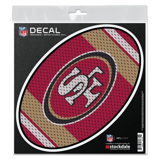 San Francisco 49ers JERSEY All Surface Decal 6" x 6"