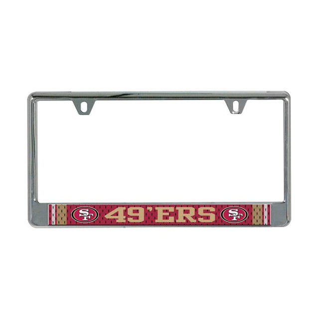 San Francisco 49ers JERSEY Lic Plate Frame B/O Printed