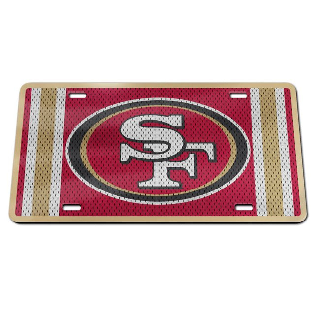 San Francisco 49ers JERSEY Specialty Acrylic License Plate