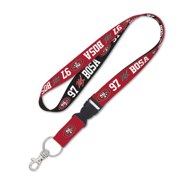 San Francisco 49ers Lanyard w/detachable buckle 1" Nick Bosa