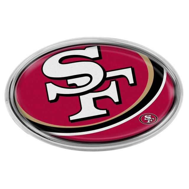 San Francisco 49ers MEGA Chrome Metal Domed Emblem