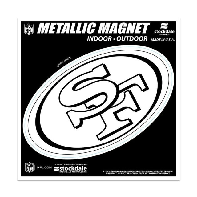 Imanes metálicos de los San Francisco 49ers de 6" x 6"