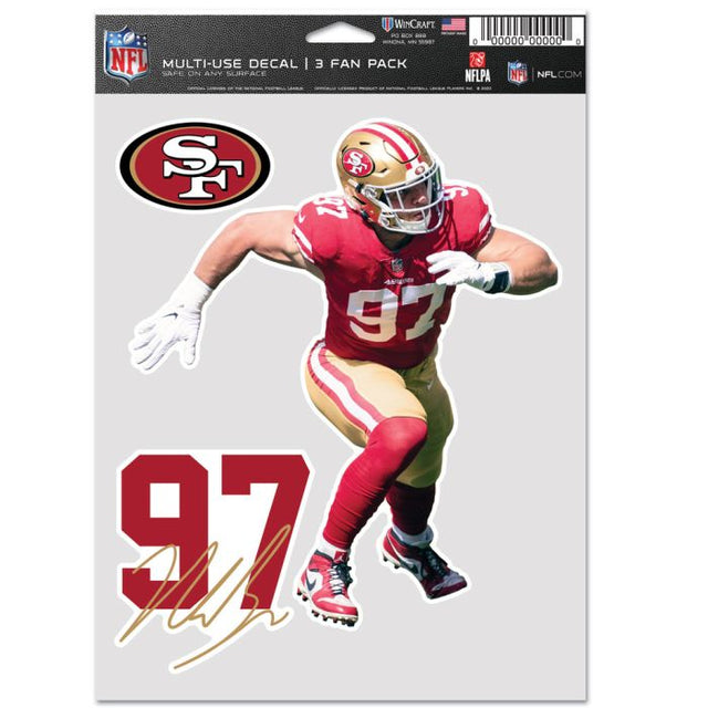 San Francisco 49ers Multi Use 3 Fan Pack Nick Bosa