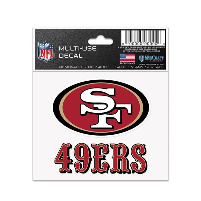 San Francisco 49ers Multi-Use Decal 3" x 4"