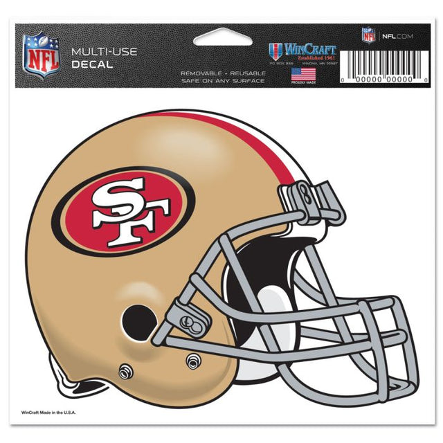 San Francisco 49ers Multi-Use Decal -Clear Bckrgd 5" x 6"