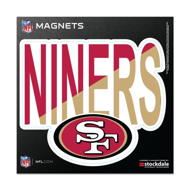 Imanes para exteriores con el lema de los San Francisco 49ers de 6" x 6"