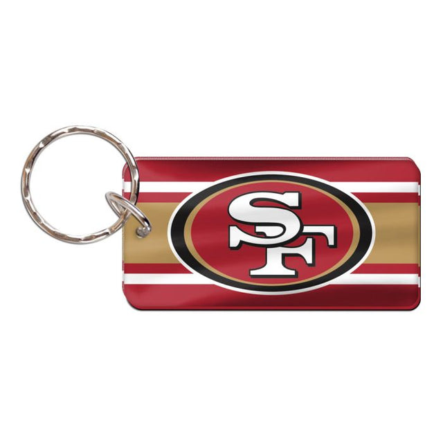 San Francisco 49ers STRIPES Keychain Rectangle
