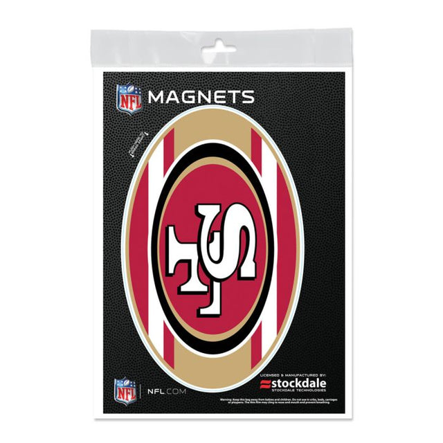 Imanes para exteriores con el logo de los San Francisco 49ers STRIPES de 5" x 7"