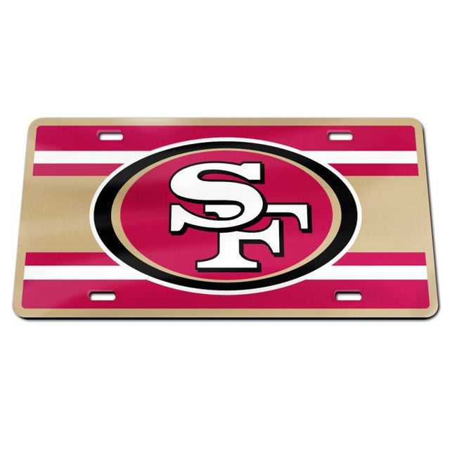 San Francisco 49ers STRIPES Specialty Acrylic License Plate