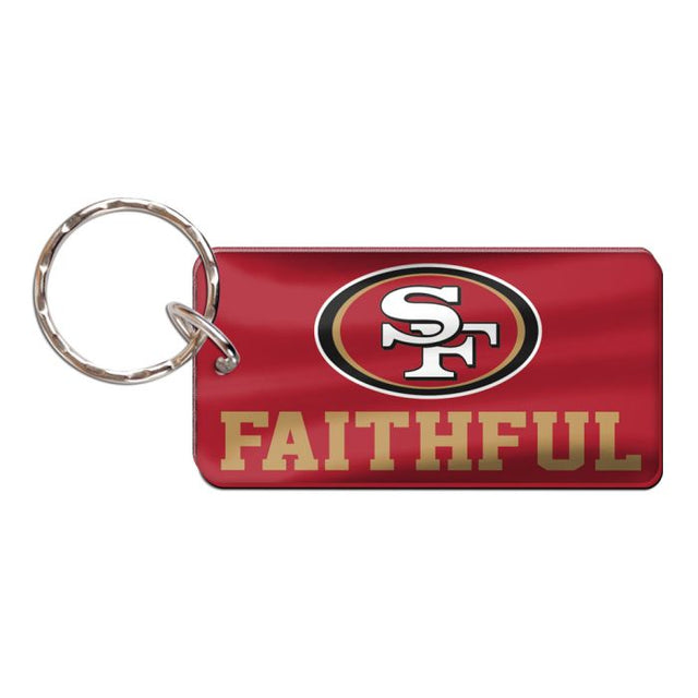 San Francisco 49ers Slogan Keychain Rectangle