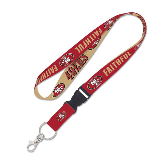San Francisco 49ers Slogan Lanyard w/detachable buckle 1"