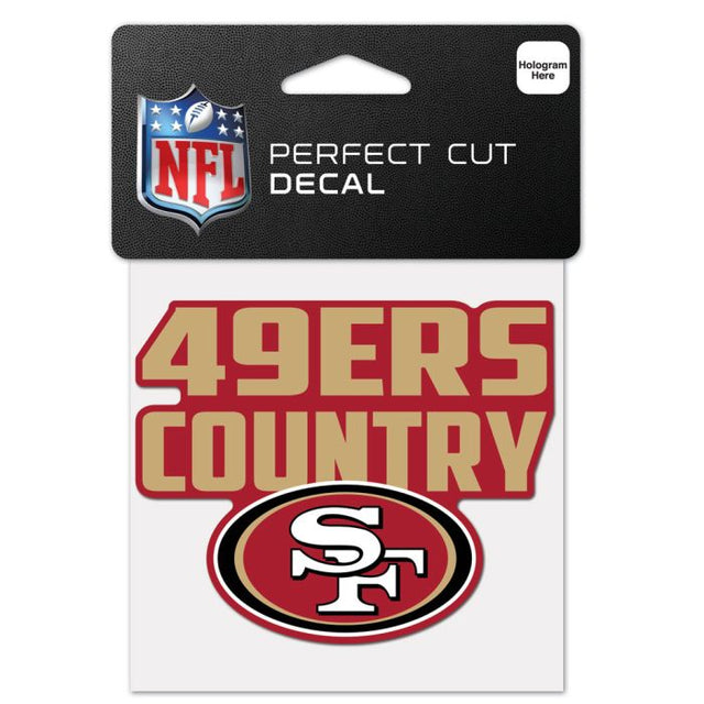 San Francisco 49ers Slogan Perfect Cut Color Decal 4" x 4"