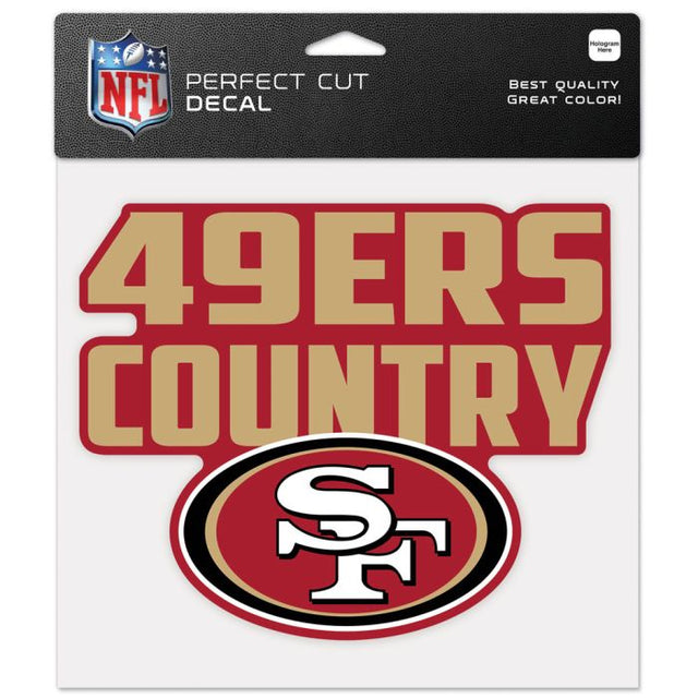 San Francisco 49ers Slogan Perfect Cut Color Decal 8" x 8"