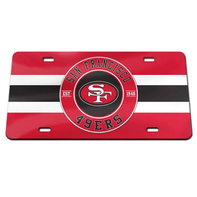 San Francisco 49ers Specialty Acrylic License Plate