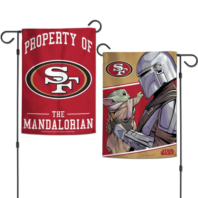 San Francisco 49ers / Star Wars Mandalorian Garden Flags 2 sided 12.5" x 18"