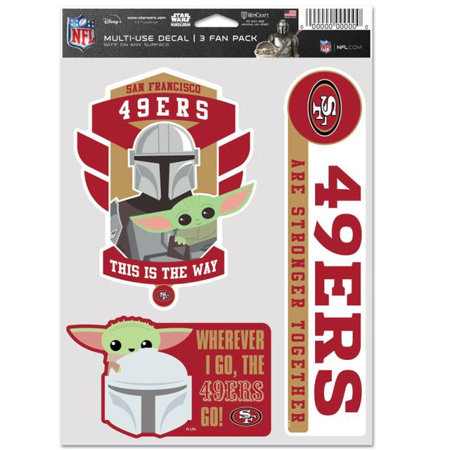 San Francisco 49ers / Star Wars Mandalorian Multi Use 3 Fan Pack