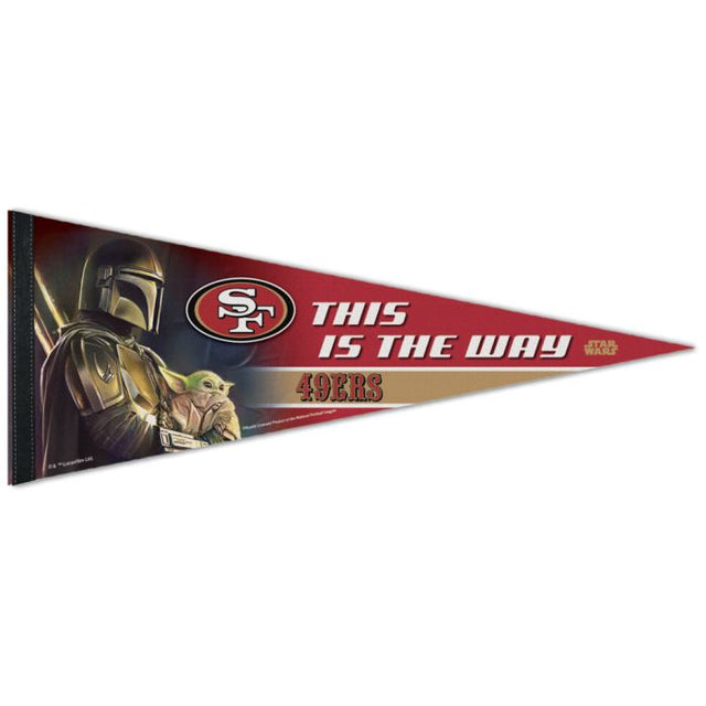 San Francisco 49ers / Star Wars Mandalorian Premium Pennant 12" x 30"