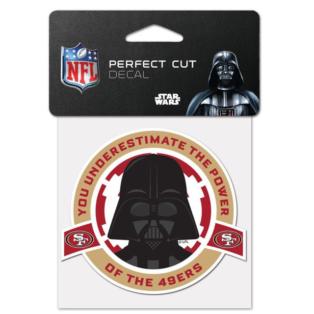 San Francisco 49ers / Star Wars Vader Perfect Cut Color Decal 4" x 4"