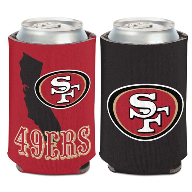 San Francisco 49ers State Shape Can Cooler 12 oz.