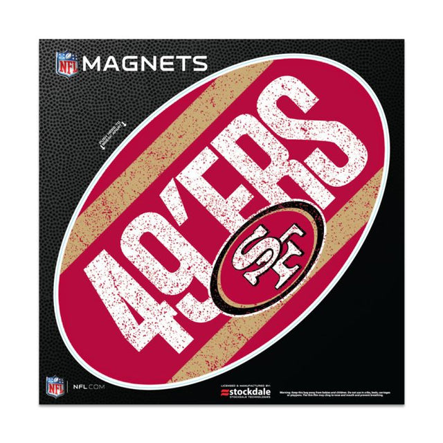 Imanes para exteriores clásicos de los San Francisco 49ers de 6" x 6"
