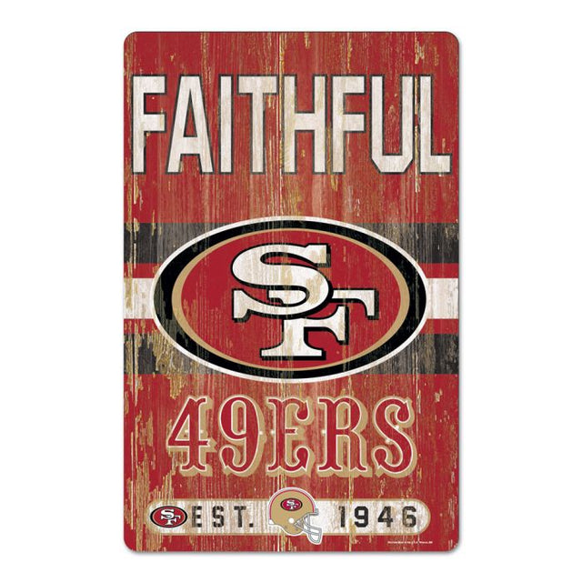 San Francisco 49ers Wood Sign 11" x 17" 1/4" thick