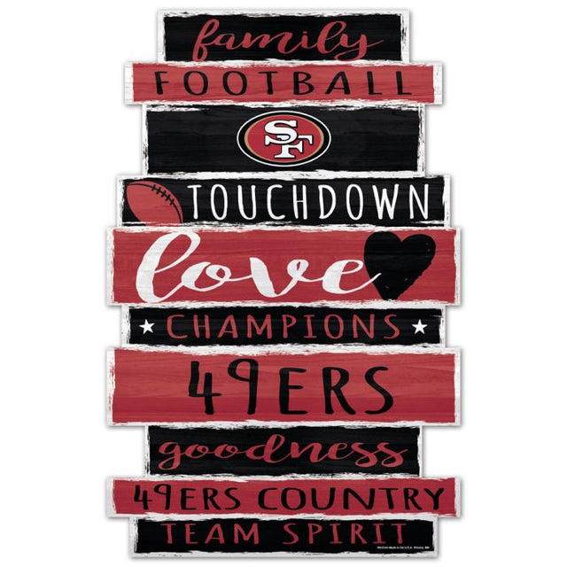 San Francisco 49ers Wood Sign 11" x 17" 1/4" thick