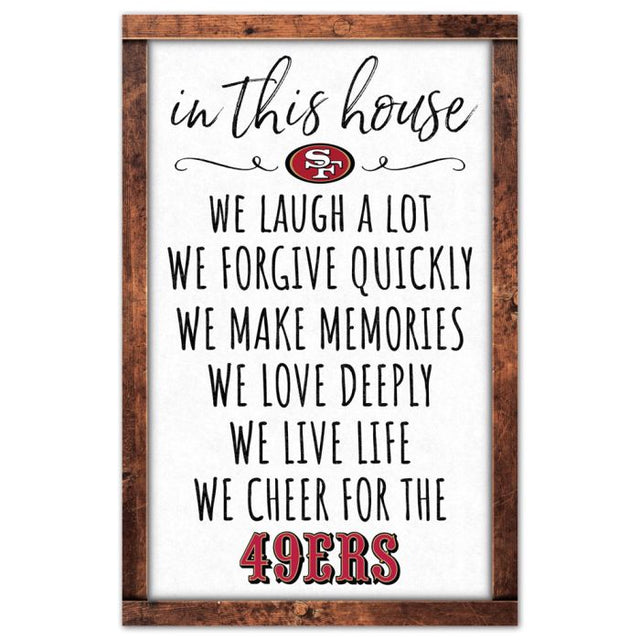 San Francisco 49ers Wood Sign 11" x 17" 1/4" thick
