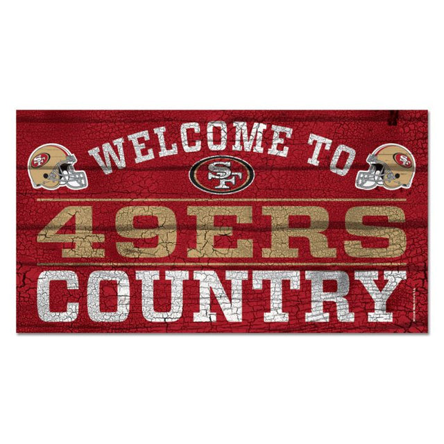 San Francisco 49ers Wood Sign 13"x24" 1/4" thick