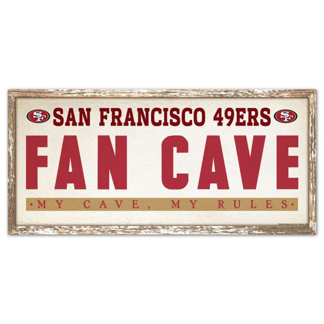 San Francisco 49ers Wood Sign 8" x 17"
