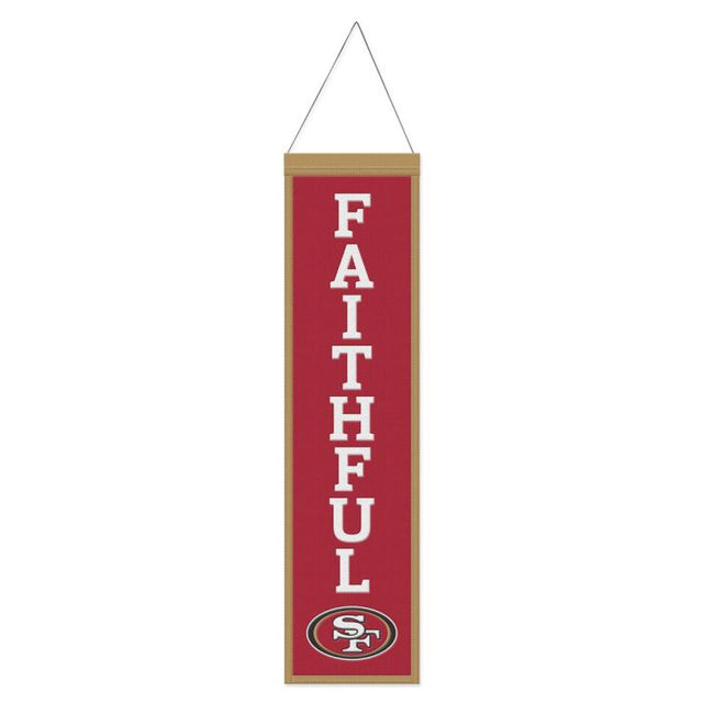 San Francisco 49ers Wool Banner 8" x 32"