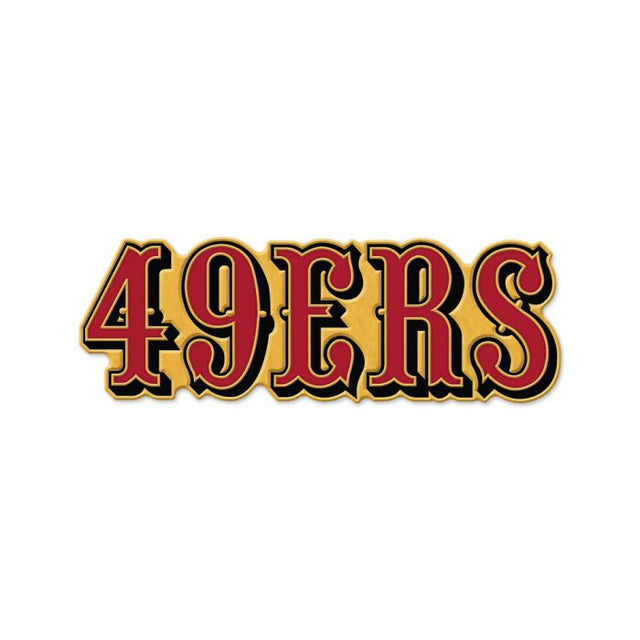 San Francisco 49ers wordmark Collector Enamel Pin Jewelry Card