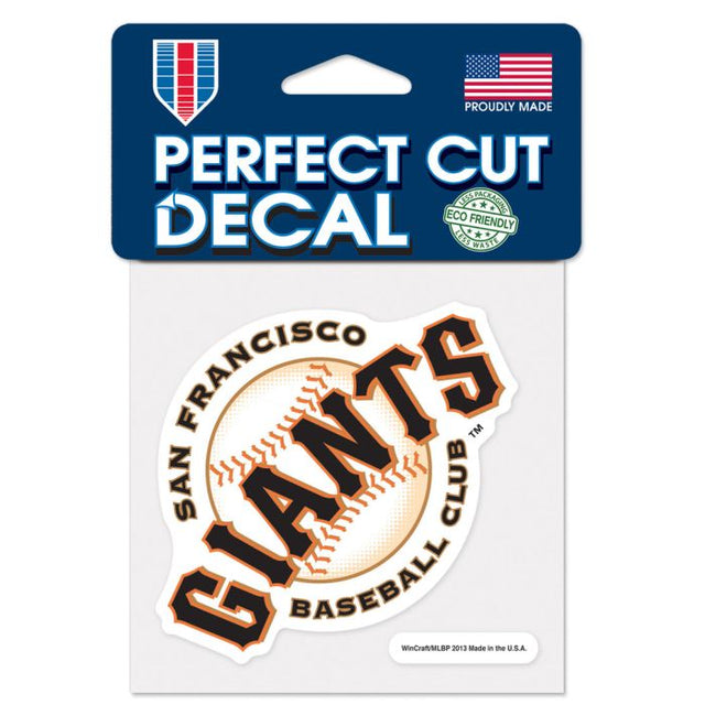 Calcomanía de color de corte perfecto de los Gigantes de San Francisco de 4" x 4"