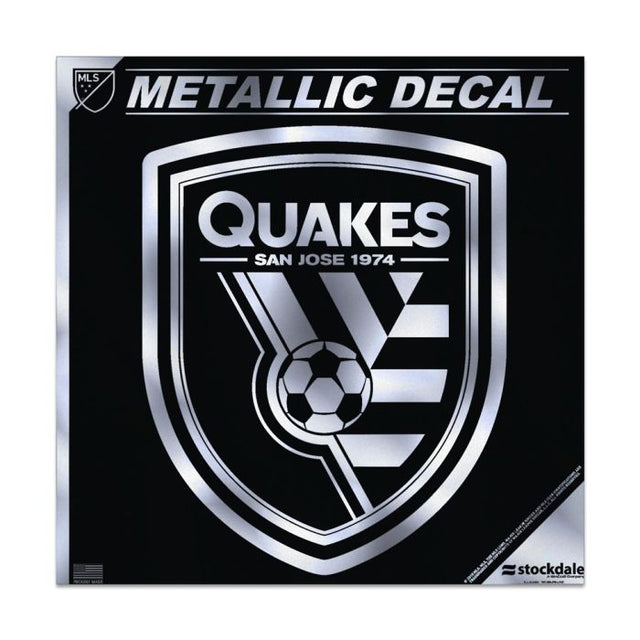 San Jose Earthquakes Decal Metallic 6" x 6"