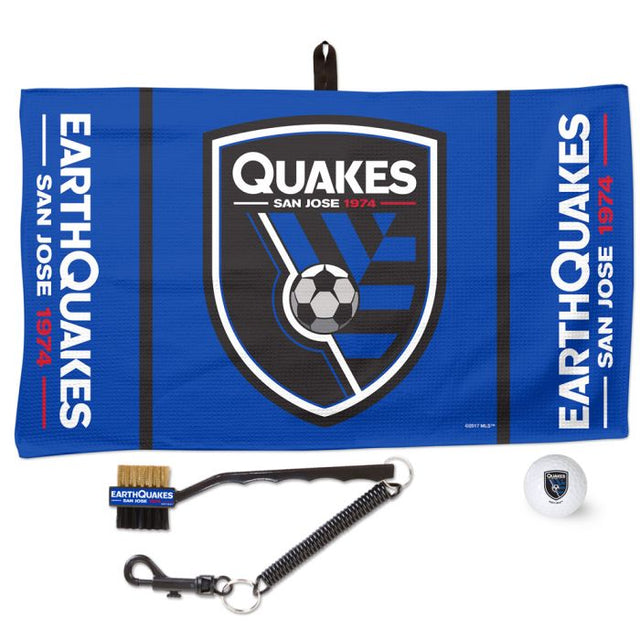 San Jose Earthquakes Logo / Wordmark Golf Waffle Towel Set