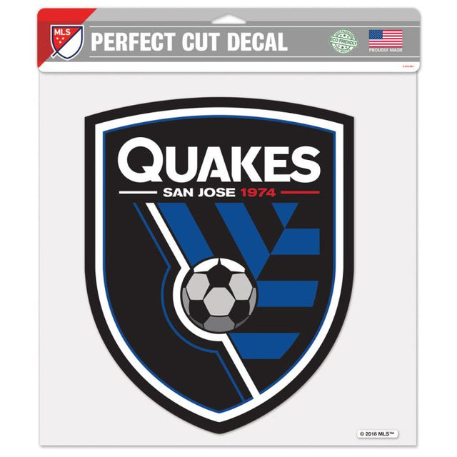 San Jose Earthquakes Perfect Cut Color Decal 12" x 12"