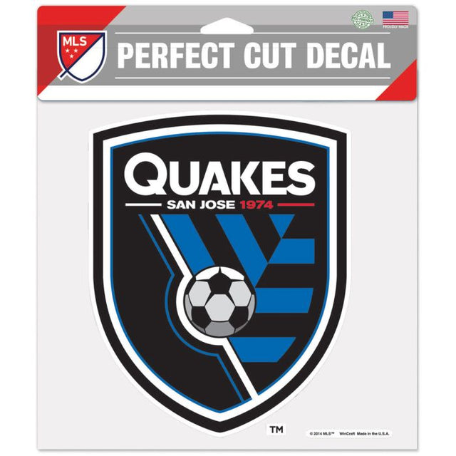 San Jose Earthquakes Perfect Cut Color Decal 8" x 8"