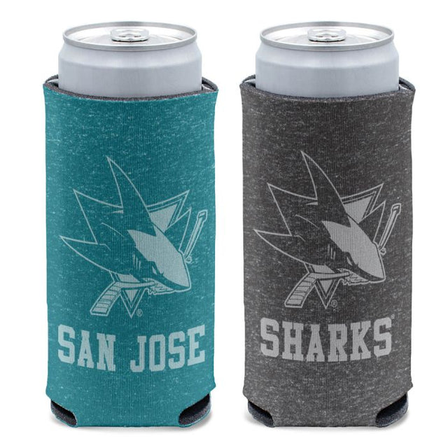 San Jose Sharks colored heather 12 oz Slim Can Cooler