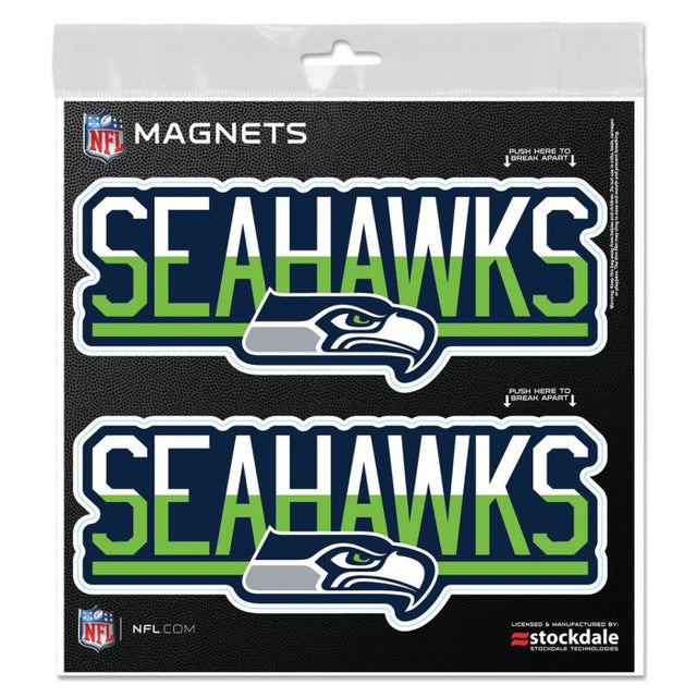 Seattle Seahawks COLOR DUO Outdoor Magnets 6" x 6"