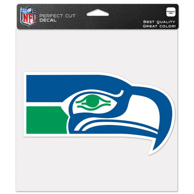 Seattle Seahawks / Classic Logo RETRO Perfect Cut Color Decal 8" x 8"