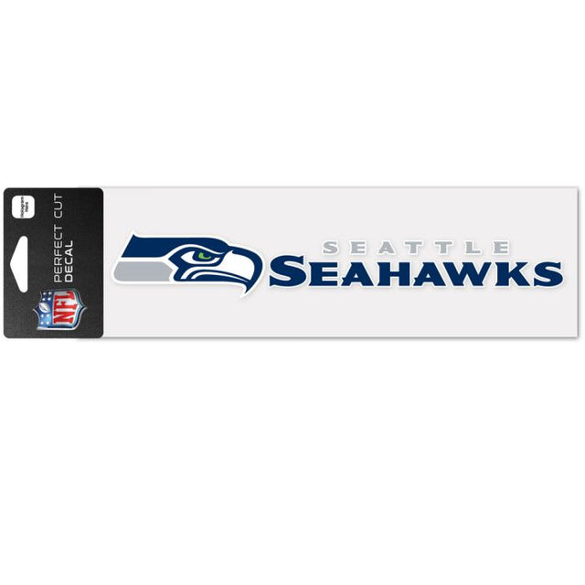Calcomanías de corte perfecto con diseño de marca denominativa de Seattle Seahawks de 3" x 10"