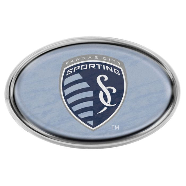 Sporting Kansas City Chrome Metal Domed Emblem