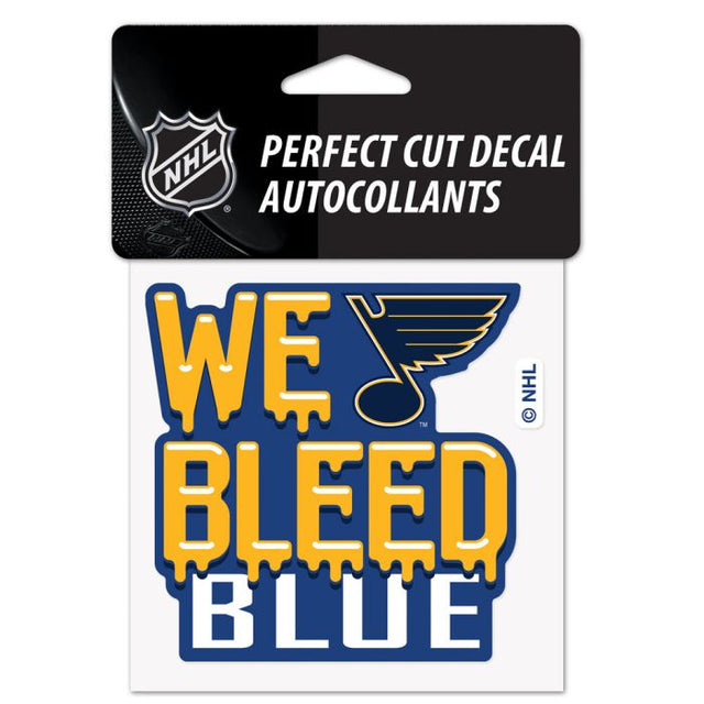 St. Louis Blues Slogan Perfect Cut Color Decal 4" x 4"