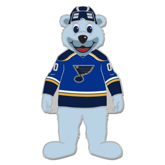 Tarjeta de joyería con pin esmaltado de colección de la mascota de St. Louis Blues