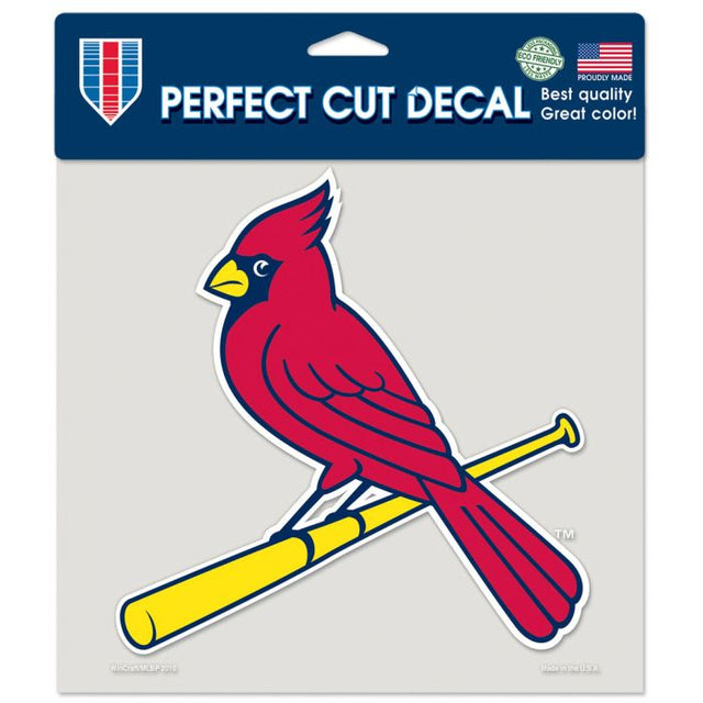 Calcomanía de color de corte perfecto de los St. Louis Cardinals de 8" x 8"