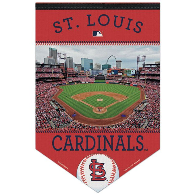 Banner de fieltro premium de los St. Louis Cardinals / Stadium de 17" x 26"