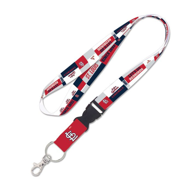 St. Louis Cardinals color block Lanyard w/detachable buckle 1"