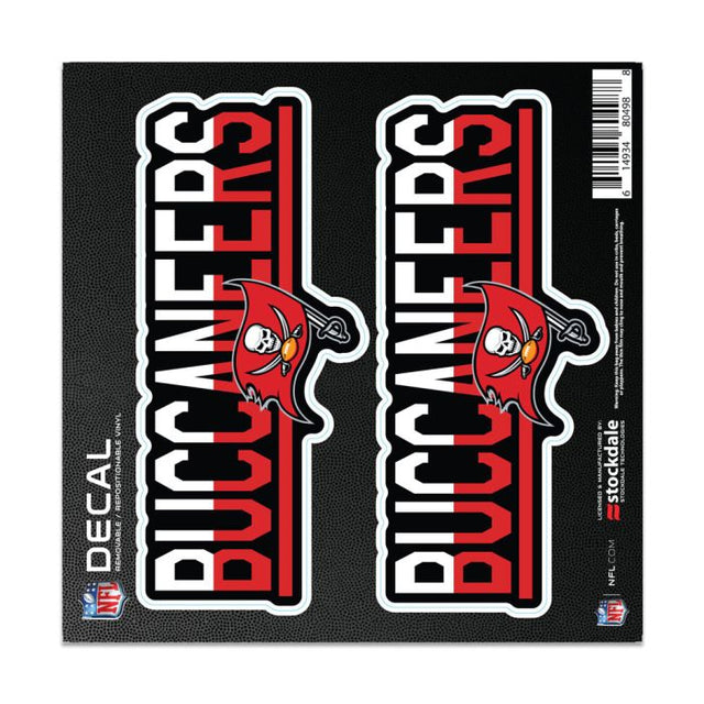 Calcomanía para todas las superficies COLOR DUO de los Tampa Bay Buccaneers, 6" x 6"